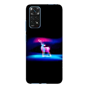 Силиконовый бампер с картинкой животных для Xiaomi Redmi Note 11E Pro (Яркий олень)