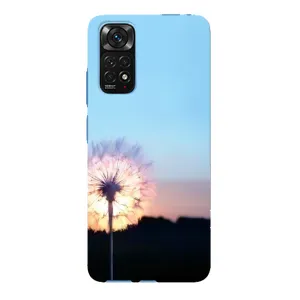 Силиконовый Чехол с одуванчиками на Xiaomi Redmi Note 11E Pro (Закат с одуванчиком)