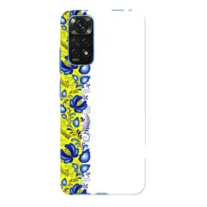 Силіконовый Чохол на Xiaomi Redmi Note 11E Pro з картинкой Вишиванки (Жовто-біла вишиванка)