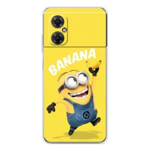 Мультяшный принт на Чехол для Редми Ноут 11р (Banana)