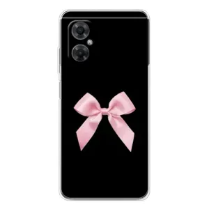 Чехол банты для Xiaomi Redmi Note 11R (Бант на черном)