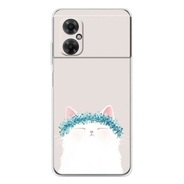 Чехол с рисунком «Белый котик» для Xiaomi Redmi Note 11R Чехол с рисунком «Белый котик» для Xiaomi Redmi Note 11R