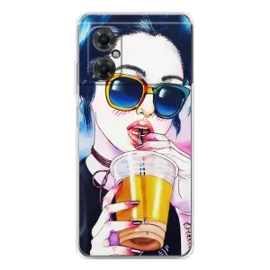 Чохол з картинкою Модні Дівчата Xiaomi Redmi Note 11R (Дівчина з коктейлем)