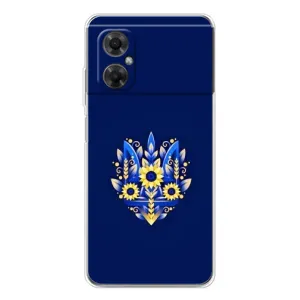Чохол з картинкою (Патріотичний ГЕРБ) на Xiaomi Redmi Note 11R (Герб в квітах)