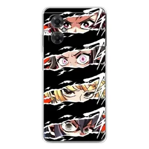 Силиконовые чехлы с глазами Anime для Редми Ноут 11р (Глаза на чорном)