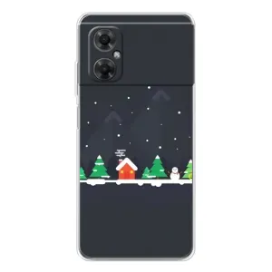 Силіконовий бампер на різдво для Xiaomi Redmi Note 11R (Місто зимове)