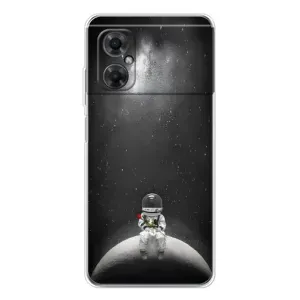 Силіконовый Чохол з принтом "Космонавти" на Xiaomi Redmi Note 11R (Космонавт романтик)