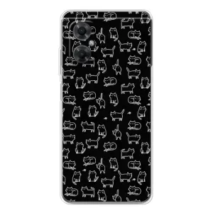 Чехол на тематику: Коты для Xiaomi Redmi Note 11R (Котики на черном)