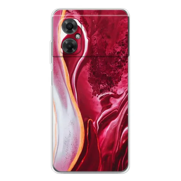 Чехол с рисунком «Красный мрамор» для Xiaomi Redmi Note 11R