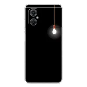 Чехол с картинками на черном фоне для Xiaomi Redmi Note 11R (Лампочка)
