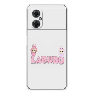 Чохол з принтом Лабубу для Xiaomi Redmi Note 11R (Логотип Лабубу)