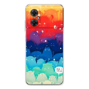 Силиконовый чехол с котиком для Xiaomi Redmi Note 11R (Mew)