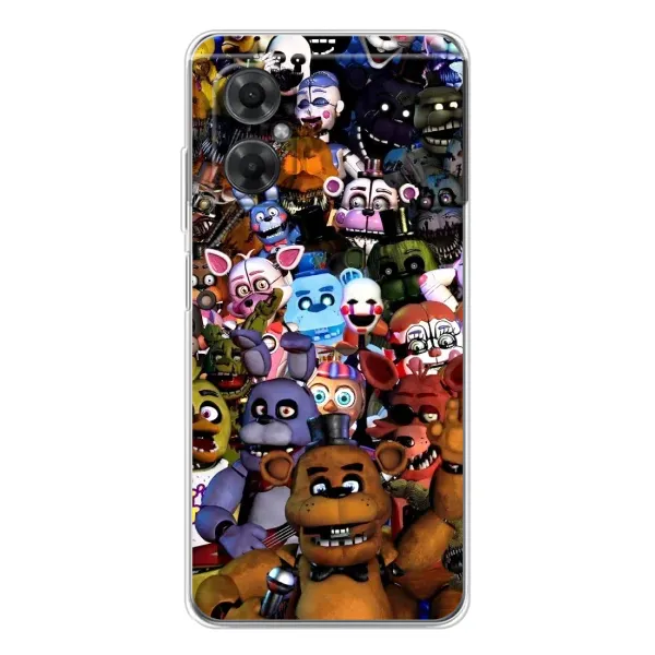 Чехол с рисунком «Персонажи Фредди» для Xiaomi Redmi Note 11R Чехол с рисунком «Персонажи Фредди» для Xiaomi Redmi Note 11R