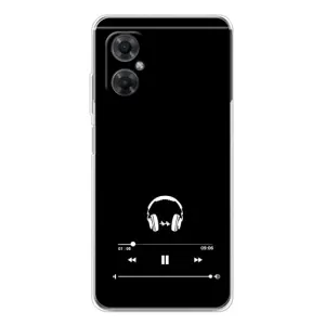 Чехол с картинками на черном фоне для Xiaomi Redmi Note 11R (Плеер)