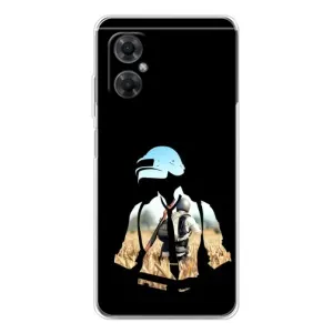 Силиконовый чехол с картинкой "Герой Pubg" на Xiaomi Redmi Note 11R (Пубг мен)