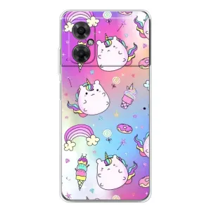 Чехол Unicorn на Xiaomi Redmi Note 11R (Радуга и Единорог)