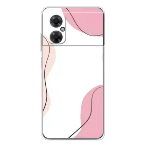 Чехол цветочный дизайн для Xiaomi Redmi Note 11R (Розовый фон)