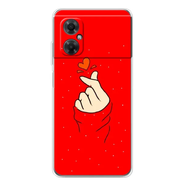 Чехол с рисунком «Сердце на красном» для Xiaomi Redmi Note 11R Чехол с рисунком «Сердце на красном» для Xiaomi Redmi Note 11R