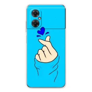 Чехлы (Знак сердечка) на Xiaomi Redmi Note 11R (Сердце на синем)