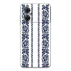 Силиконовый Чехол на Xiaomi Redmi Note 11R с картинкой Вышиванки (Синяя вышиванка)