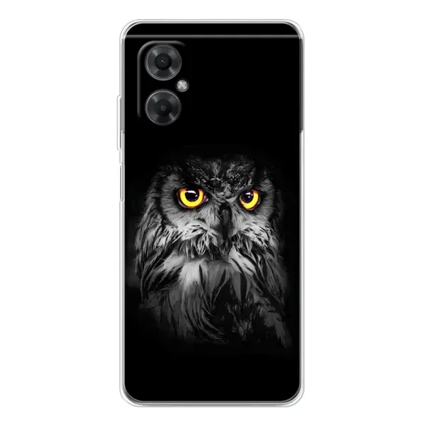Чехол с рисунком «Сова на чёрном» для Xiaomi Redmi Note 11R Чехол с рисунком «Сова на чёрном» для Xiaomi Redmi Note 11R