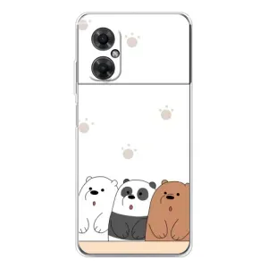Чехлы с изображением разных животных для Xiaomi Redmi Note 11R (Удивленные медвеженки)