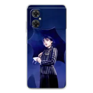 Чохол з картинкою Венсдей на Xiaomi Redmi Note 11R (Венсдей з парасолькою)