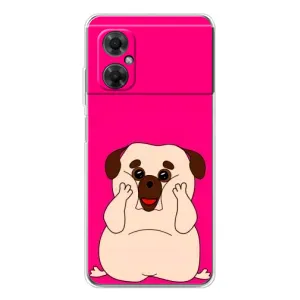 Чехол (ТПУ) Милые собачки для Xiaomi Redmi Note 11R (Веселый Мопсик)