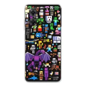 Чохол майнкрафт для Xiaomi Redmi Note 11R (Усі персонажі)