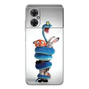 Силіконовий чохол з принтом Зоотрополіс для Xiaomi Redmi Note 11R (Змія Зоо)
