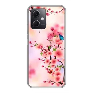 Чохол з картинкою Сакури на Xiaomi Redmi Note 12 (5G) (Метелики на сакурі)