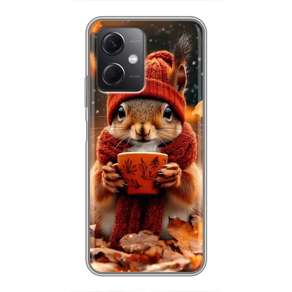 Чехол с рисунком «Белка с кофе» для Xiaomi Redmi Note 12 (5G) Чехол с рисунком «Белка с кофе» для Xiaomi Redmi Note 12 (5G)