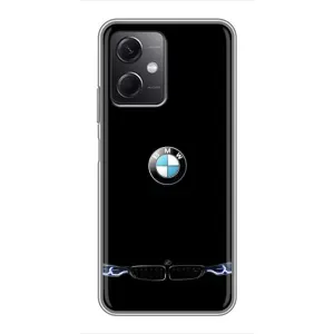 Силиконовый бампер с картинкой машины на Xiaomi Redmi Note 12 (5G) (Черный BMW)