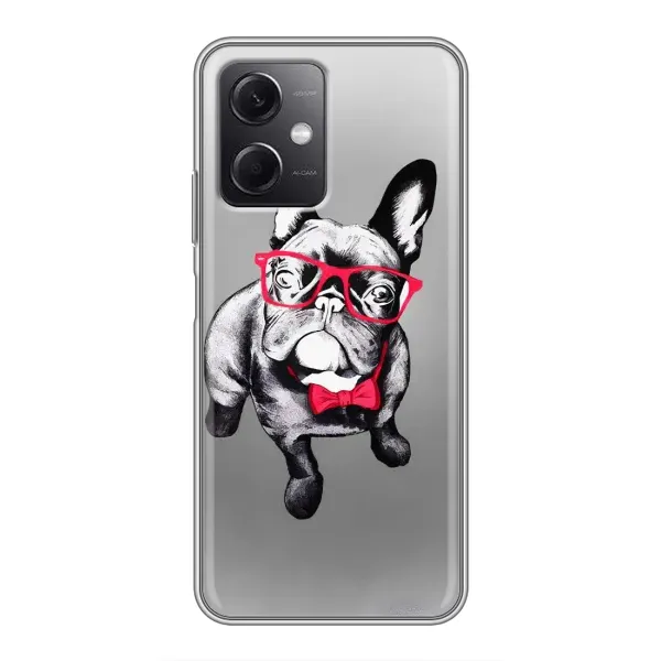 Чехол с рисунком «Бульдог в очках» для Xiaomi Redmi Note 12 (5G) Чехол с рисунком «Бульдог в очках» для Xiaomi Redmi Note 12 (5G)