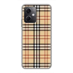 Чехол с Брендами одежды на Редми Ноут 12 5Джи (Burberry стиль)
