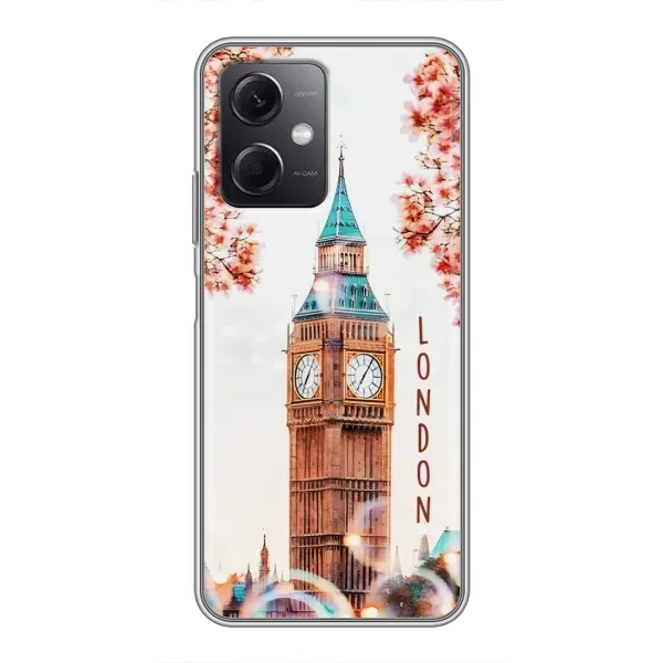 Чехол с рисунком «Часы Лондон» для Xiaomi Redmi Note 12 (5G) Чехол с рисунком «Часы Лондон» для Xiaomi Redmi Note 12 (5G)
