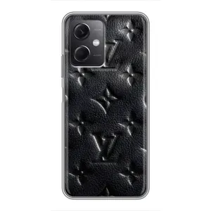 Текстурный Чехол Louis Vuitton для Редми Ноут 12 5Джи (Черный ЛВ)