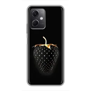 Чехол с изображением  вкусной еды для Xiaomi Redmi Note 12 (5G) (Чёрная клубника)