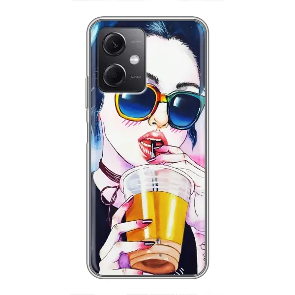 Чехол с рисунком «Девушка с коктейлем» для Xiaomi Redmi Note 12 (5G) Чехол с рисунком «Девушка с коктейлем» для Xiaomi Redmi Note 12 (5G)