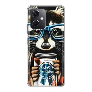 Силиконовый Чехол с Енотами на Xiaomi Redmi Note 12 (5G) (Енот в очках)