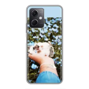 Чохли з зображенням різних тварин на Xiaomi Redmi Note 12 (5G) (Їжачок в руці)