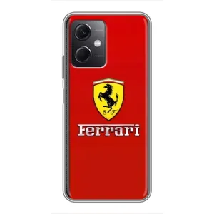 Силиконовый бампер с картинкой машины на Xiaomi Redmi Note 12 (5G) (Ferrari Logo)
