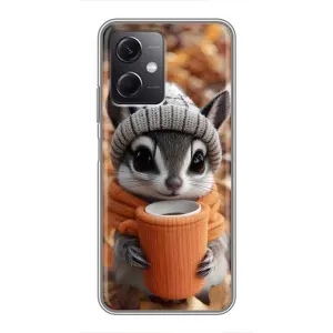 Печатный чехол «Зверята с кофе» для Xiaomi Redmi Note 12 (5G) (Грызунчик с кофе)