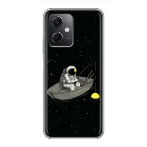 Силіконовый Чохол з принтом "Космонавти" на Xiaomi Redmi Note 12 (5G) (Космонавт на рибалці)