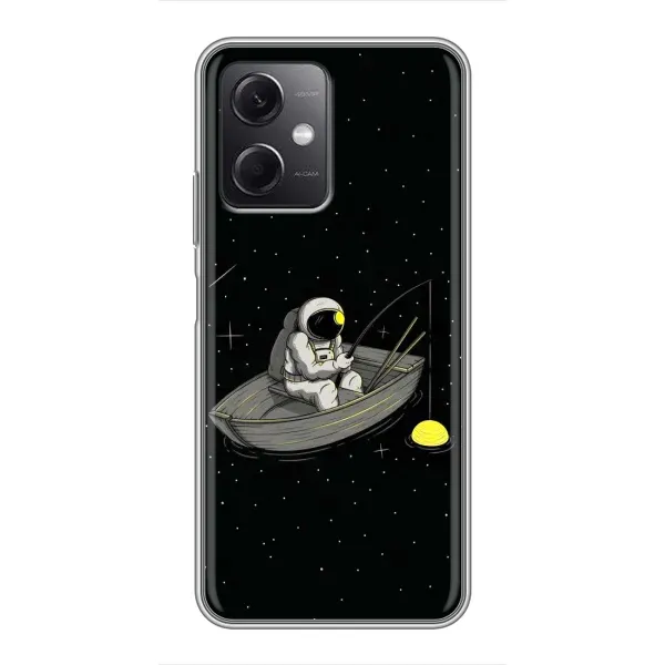 Чехол с рисунком «Космонавт на рыбалке» для Xiaomi Redmi Note 12 (5G)