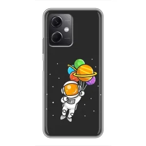 Силіконовый Чохол з принтом "Космонавти" на Xiaomi Redmi Note 12 (5G) (Космонавт з кульками)