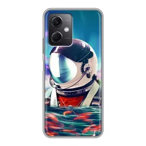Силіконовый Чохол з принтом "Космонавти" на Xiaomi Redmi Note 12 (5G) (Космонавт у воді)