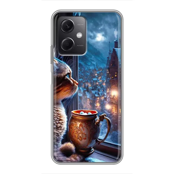 Чехол с рисунком «Кот новогодний» для Xiaomi Redmi Note 12 (5G) Чехол с рисунком «Кот новогодний» для Xiaomi Redmi Note 12 (5G)