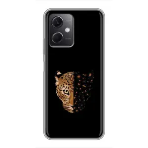 Чохол з леопардовим принтом на Xiaomi Redmi Note 12 (5G) (Леопард на чорному)