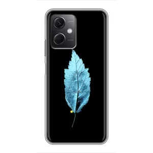 Чохол з картинками на чорному фоні для Xiaomi Redmi Note 12 (5G) (Листя)